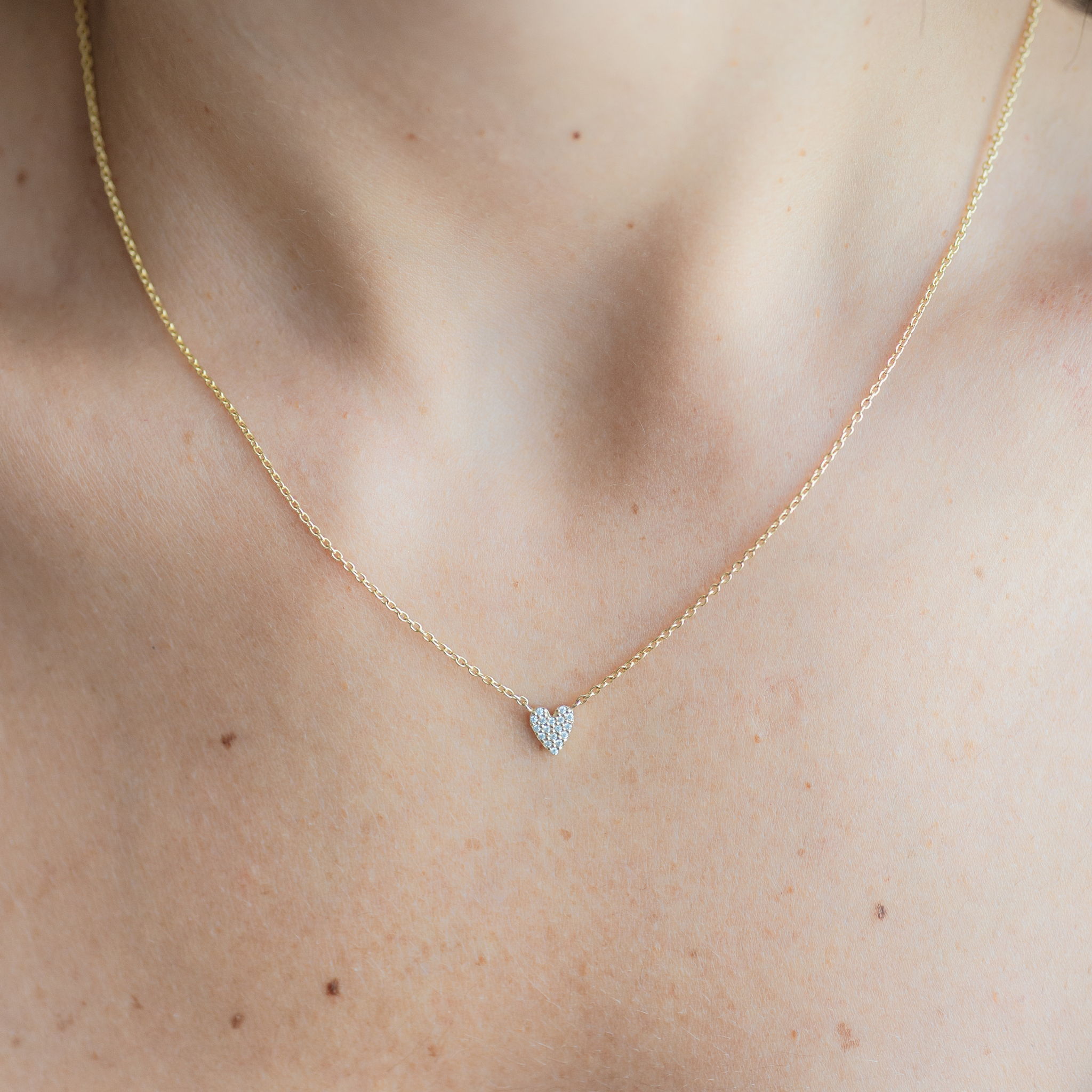 Tiny love diamond neckless