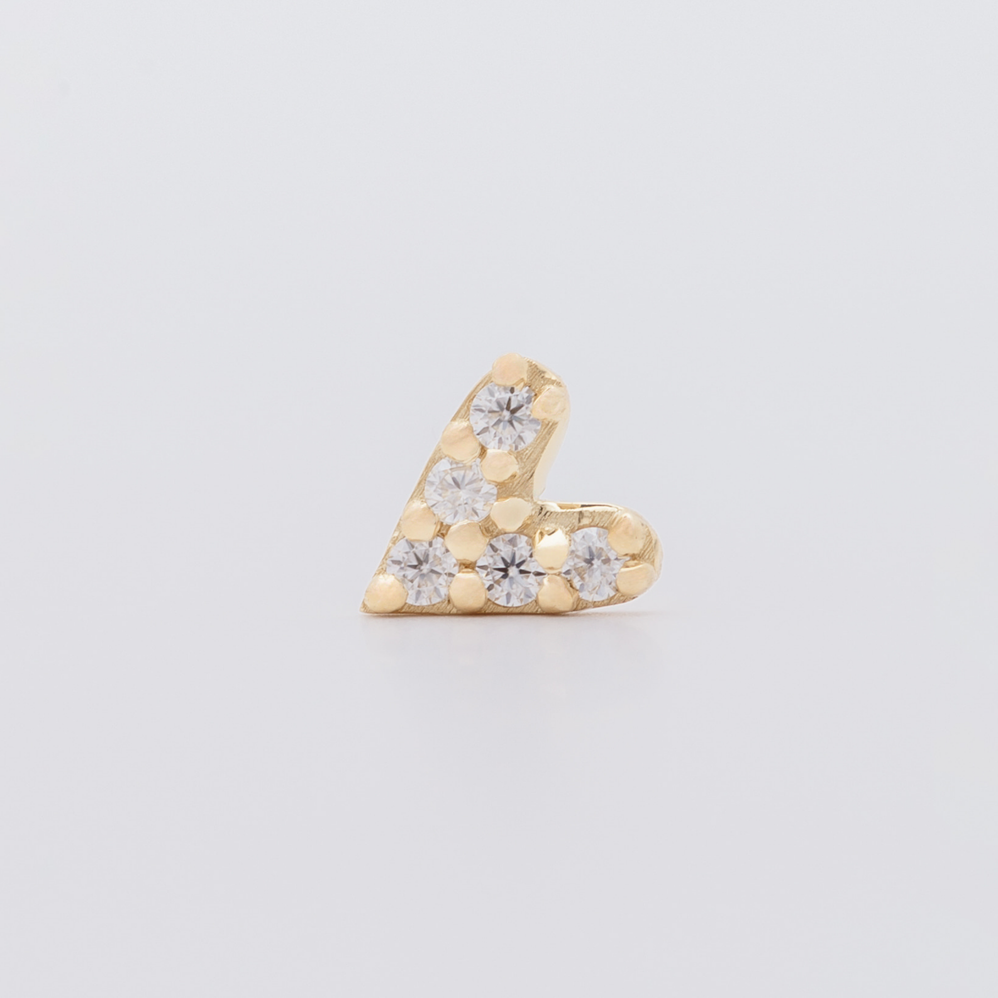 Tiny love diamond stud