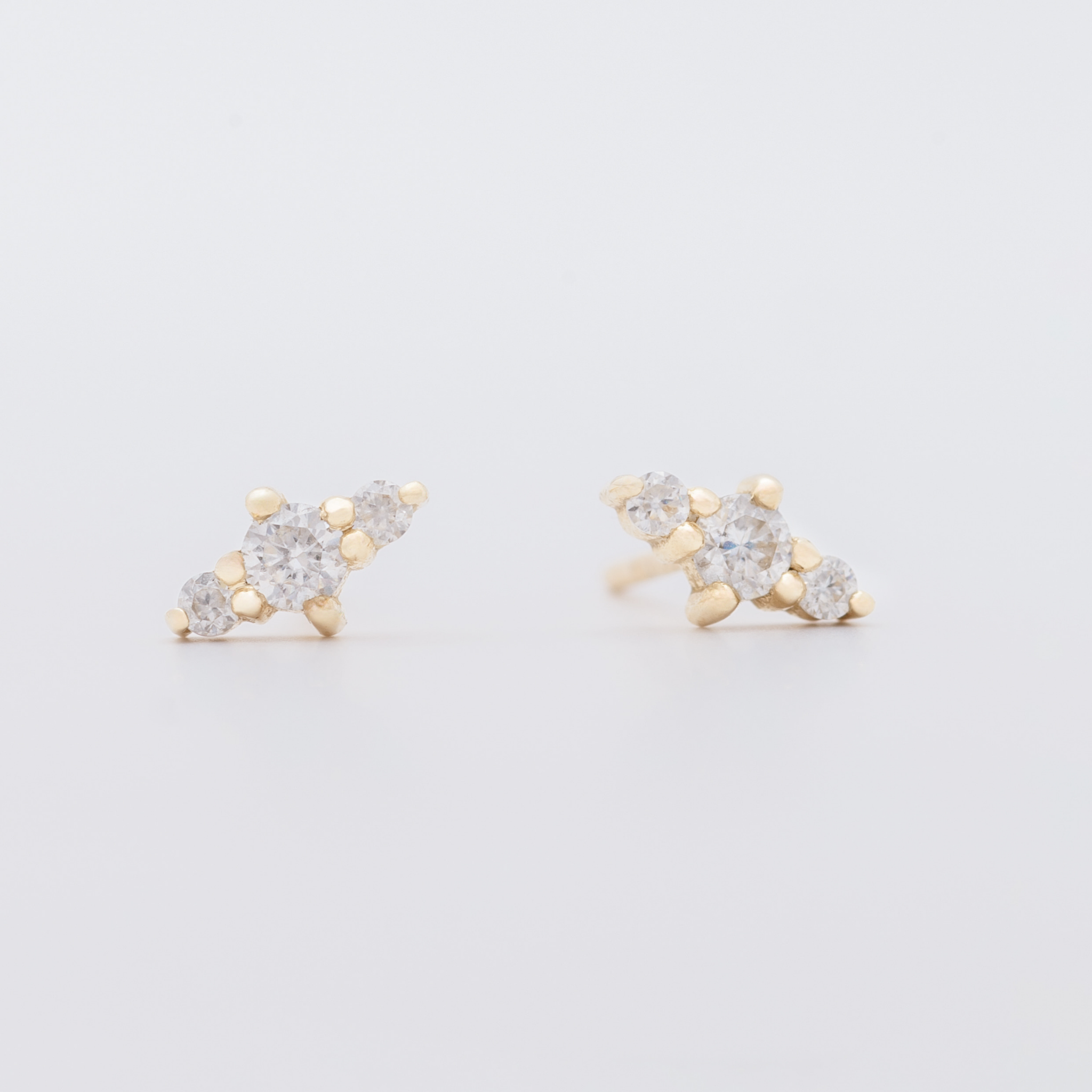 Trio diamond studs